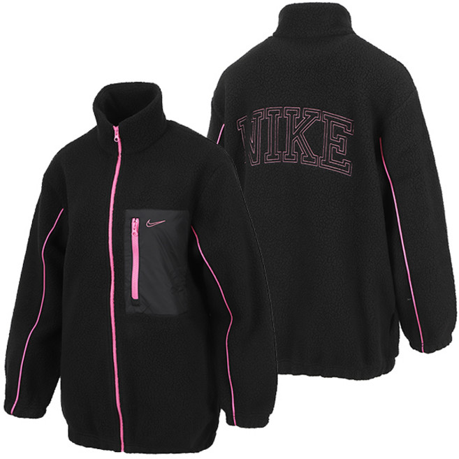 나이키 W 스포츠웨어 셰르파 후리스 풀집 재킷 (IM7485-010)