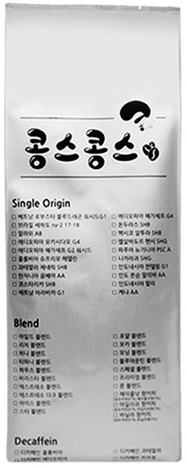 콩스콩스 원두커피 마일드 블렌드 원두콩 홀빈, 홀빈(분쇄안함), 1kg, 9개