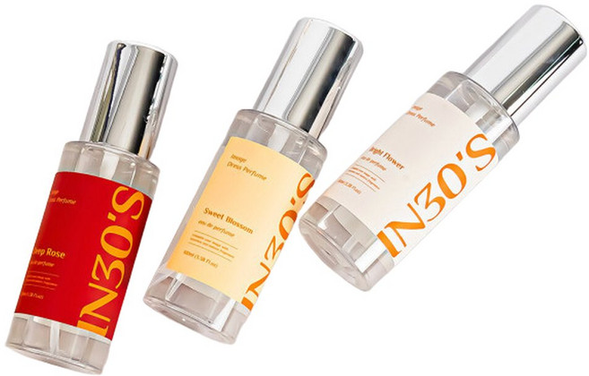 인써티 니치 섬유향수 이미지퍼퓸 100ml 지속력좋은 섬유탈취제 옷 의류 드레스퍼퓸 17종, 02.로즈디피오니