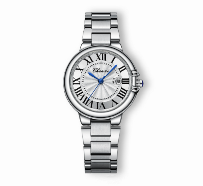 클래식 남여 커플 쿼츠 캘린더 고급 메탈 손목시계