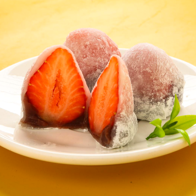 (감미모찌)딸기모찌 샤인머스캣 찹쌀떡 과일모찌 떡선물 6구 합격, 3설향 금실딸기3 귤3, 1개