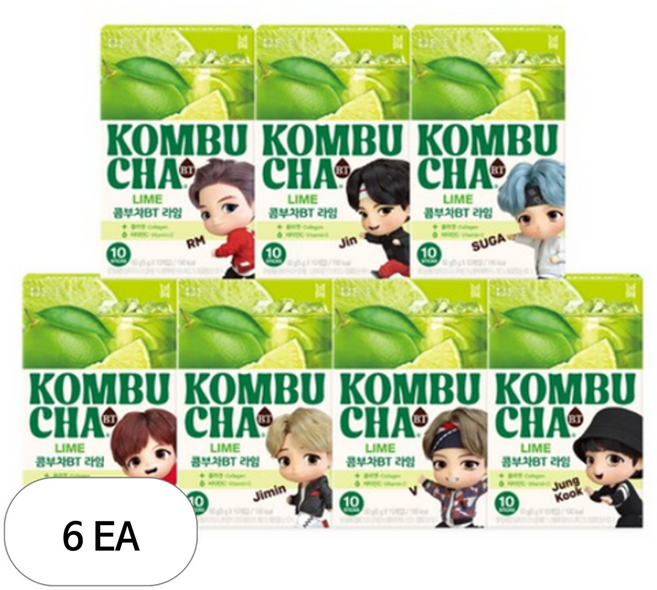 담터 콤부차 BT 라임, 5g, 10개입, 6개