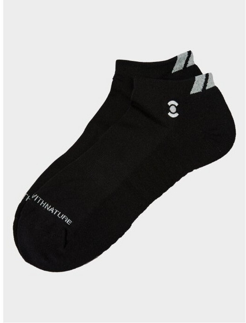 와이드앵글 WMP25S02W2 TO 로고 남녀공용 발목 양말, 1개, 블랙