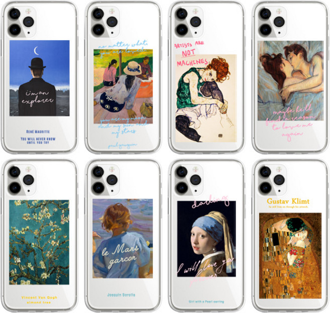 갤럭시S24 시리즈 명화 유화 투명 젤리 케이스