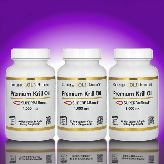 크릴 오일 아스타잔틴 오메가 omega 3 DHA EPA 효능 60캡슐 3병, 60정, 3통 - 쿠팡