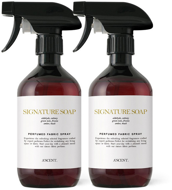 에이센트 섬유탈취제 500ml, 2개, 시그니처솝