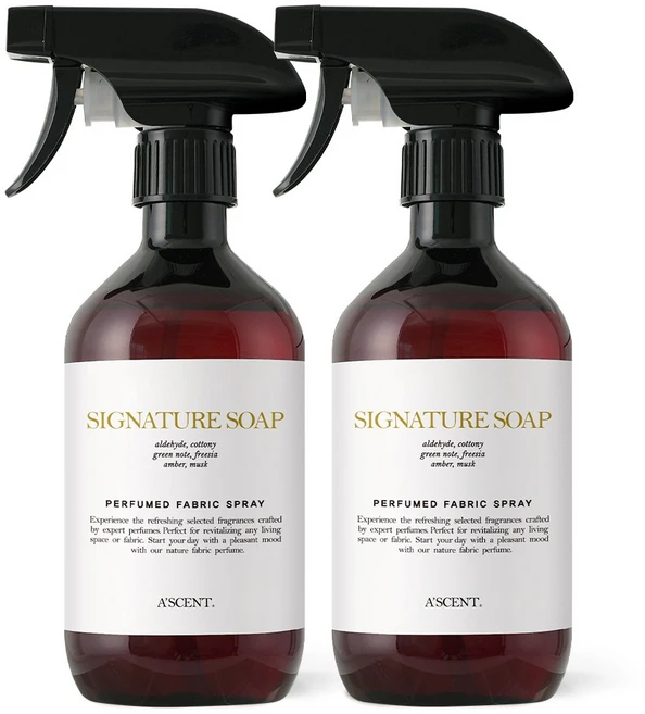 에이센트 섬유탈취제 500ml, 2개, 시그니처솝 - 쿠팡