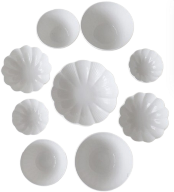 블룸엣홈 플라워가든 2인 찬기볼 식기홈세트, WHITE (화이트), 공기2P + 대접2P + 찬기볼(소2P+중2P+대1P), 10세트