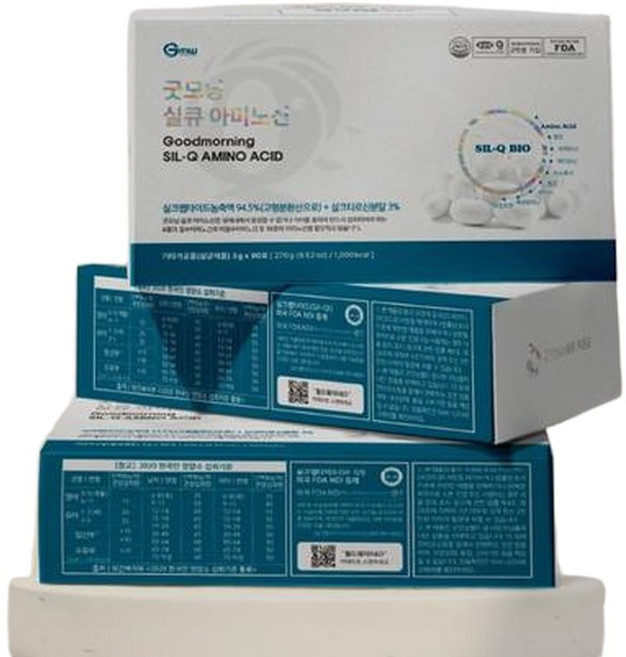 [2025년 리뉴얼] 미국 FDA NDI등재 실크 펩타이드 실크 단백질 [굿모닝 실큐 아미노산 90포], 810g, 90개
