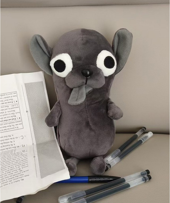 모던허니 동물 멍멍이 인형 필통 캐릭터 학용품 학생 직장인 생일선물 파우치 키링미포함, 1개, 치와와