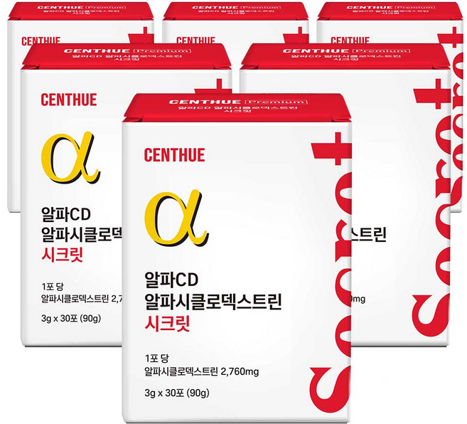 센트휴 알파cd 알파시클로덱스트린 시크릿, 6개, 30회분