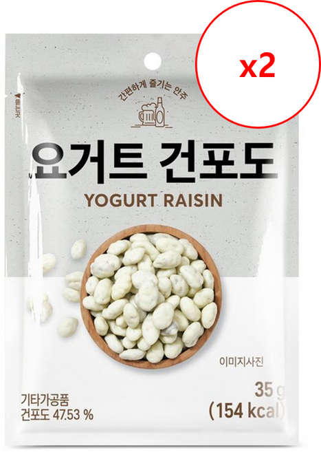 요거트 건포도, 2개, 35g