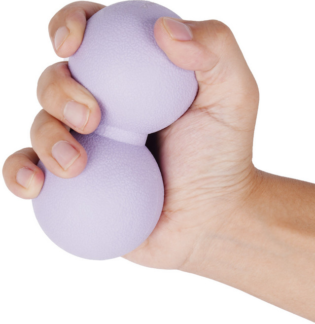 아이워너 TPE 땅콩 듀얼 마사지볼 지압 요가 필라테스 근막이완 발바닥 라크로스, 애쉬 라벤더, 1개