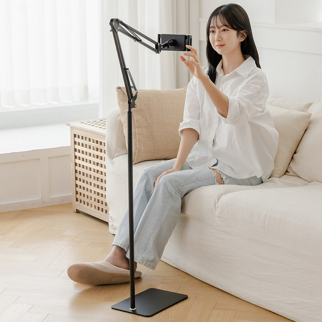 슈퍼쉘 프리미엄 스탠드형 자바라 거치대, H2, 블랙