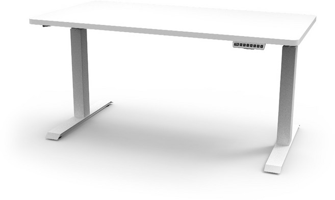 덱스탑 스마트 모션데스크 1600 화이트상판 화이트프레임 D3 전문설치, 화이트