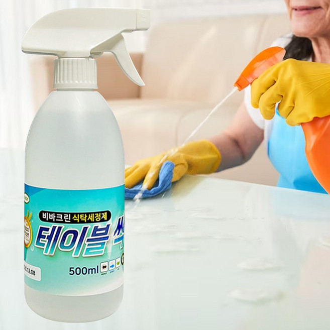 테이블싹 500ml 10개- 기름때제거 세정제 식탁크리너 안전한식탁세정제 끈적이는식탁 식탁탈취제 기름제거제, 1개