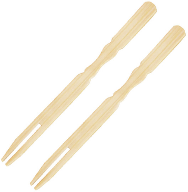 피크닉하우스 대나무 포크, 6개, 100개입