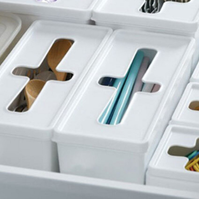 오늘도 우리집 생리대 뚜껑있는 보관함 탐폰 정리함 템포 수납함, 소형, 화이트, 1개