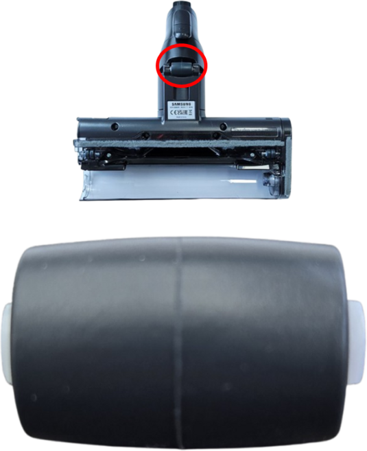 비스포크 제트 브러쉬 헤드 교체용 중앙 센터 고무 바퀴 휠 롤러 VCA-SABA95 SABA95A SABB95, 1개, 제트중앙휠