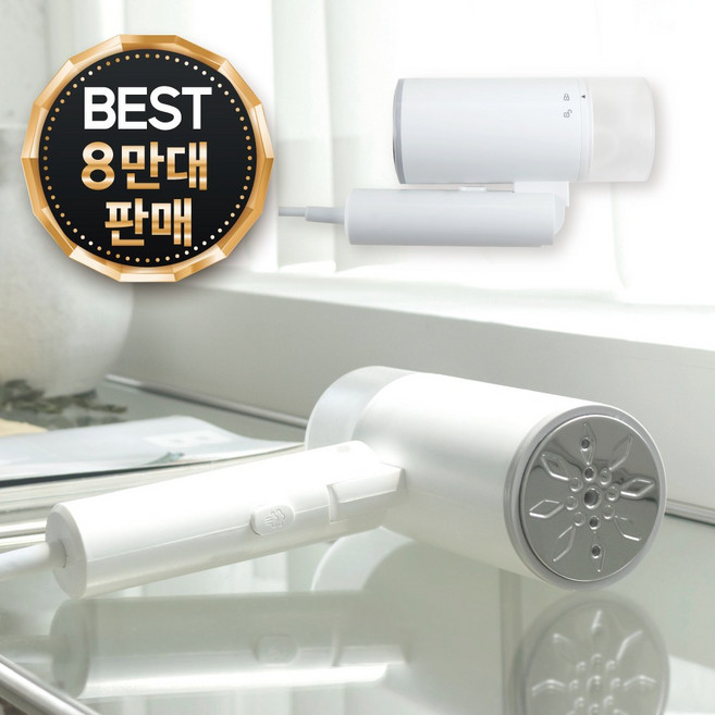 풀라스 폴더블 핸디형 스팀 다리미, FL-IR1000, 화이트