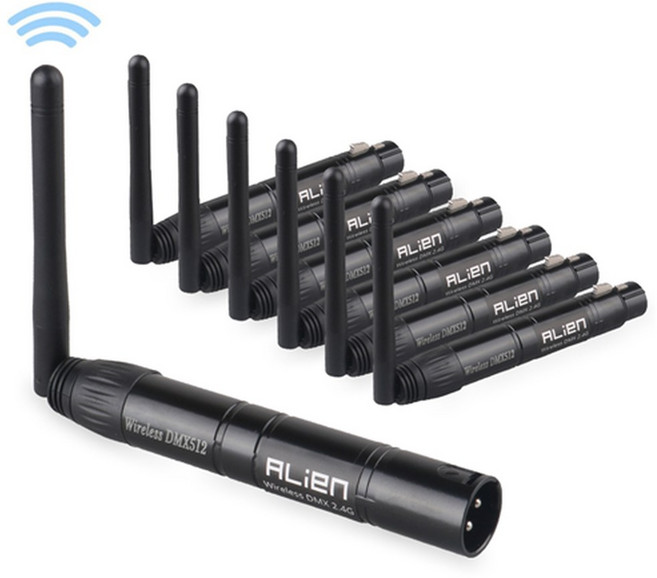 DMX512 무선 컨트롤러 수신기 송신기 4G ISM Dif 통신 거리 300m 무대 DJ 디스코 조명, 1T6R, EU 플러그, 1개