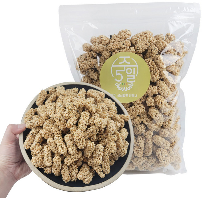 주5일 바삭바삭한 한입간식 귀리 오트밀강정, 5개, 400g