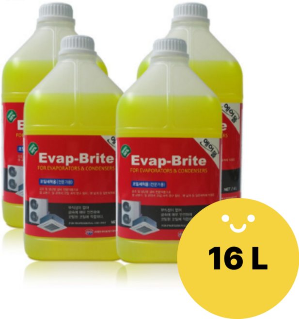 에어컨 핀코일 세정제 에바브라이트(Evap-Brite), 1L, 4개