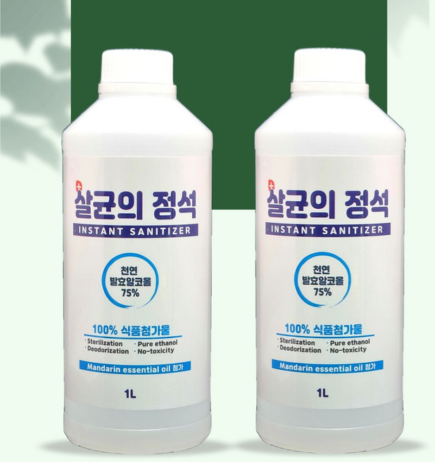살균의정석 주정 뿌리는소독제 장난감소독제 알콜스프레이 살균제 1L 2개
