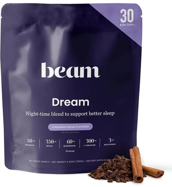 마그네슘 L-테아닌 레이시 버섯 & 아피게닌 수면 보충제 슬리피 취침 믹스 브라우니 반죽 맛, Cinnamon Cocoa, 30 Servings, 1개 - 쿠팡