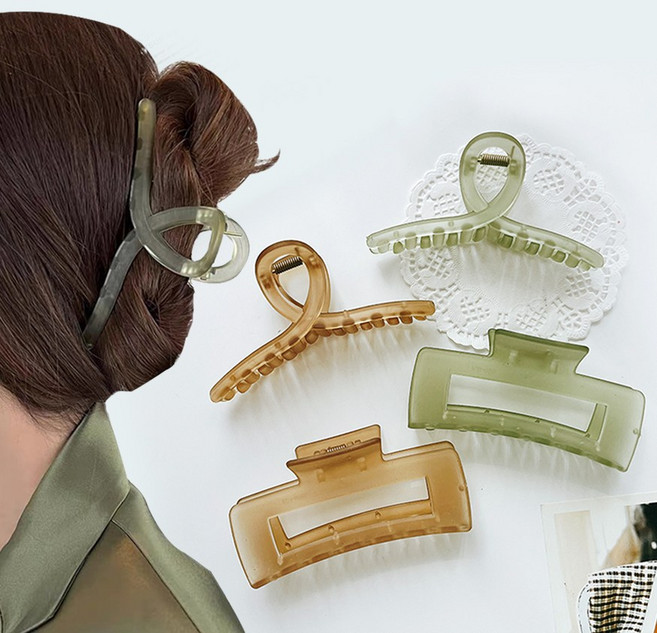 걸핀스 4종세트 탬프 꼬임&사각 올림머리 집게핀