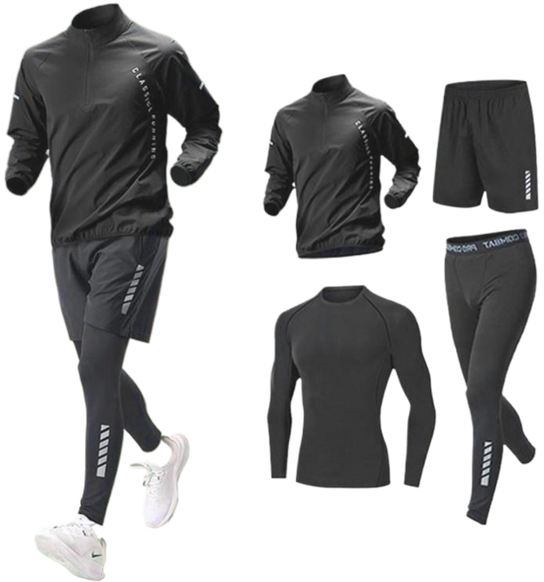 남성 트레이닝복4종세트 기능성 헬스복 운동복 드라이핏 소재 스포츠상하의 라이딩