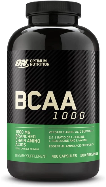 옵티멈뉴트리션 BCAA 필수아미노산 1000mg 400캡슐, 1개, 기본, 400정 - 쿠팡