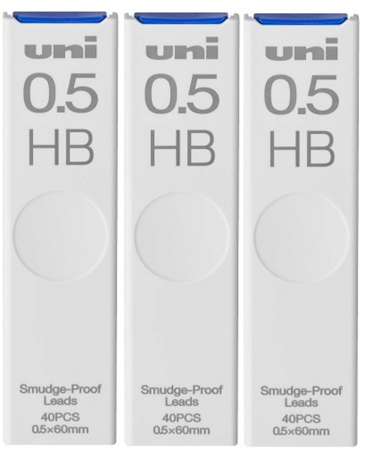 유니 나노다이아 샤프심 0.5mm, HB, 3개, 0.5mm (HB) 3개