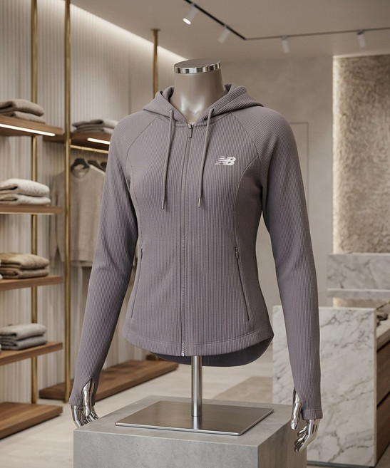 뉴발란스 NBMDG2W322 / WOMEN 소프트프레쉬골지 후드 투웨이 집업 (DARK PURPLE) L7K3