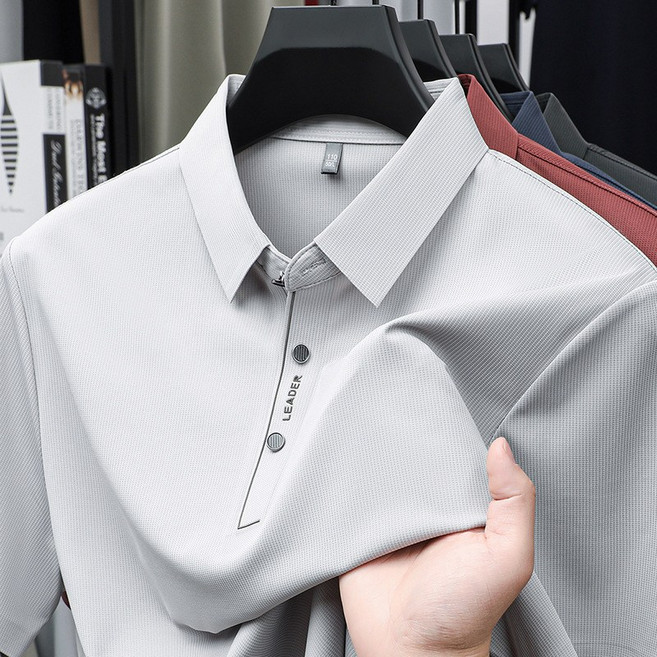 아이스 실크 반팔 티셔츠 캐주얼 렐탑 여름 인쇄 트레이드리스 남성복