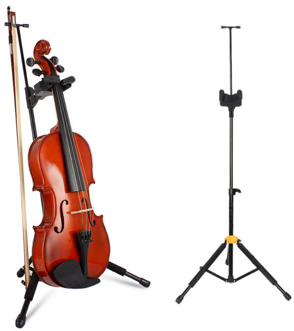 바이올린 스탠드 거치대 활거치 가능 넥잠금 기능, 1개