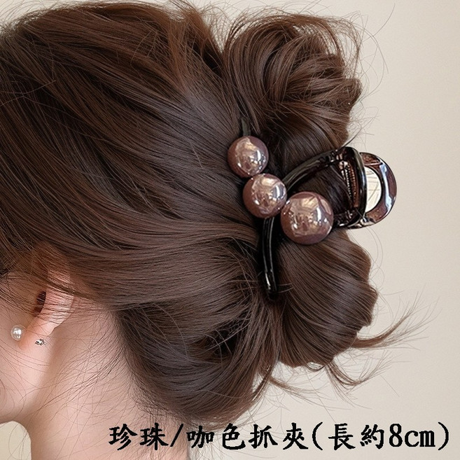 小熊 咖色抓夾 (長約8cm)