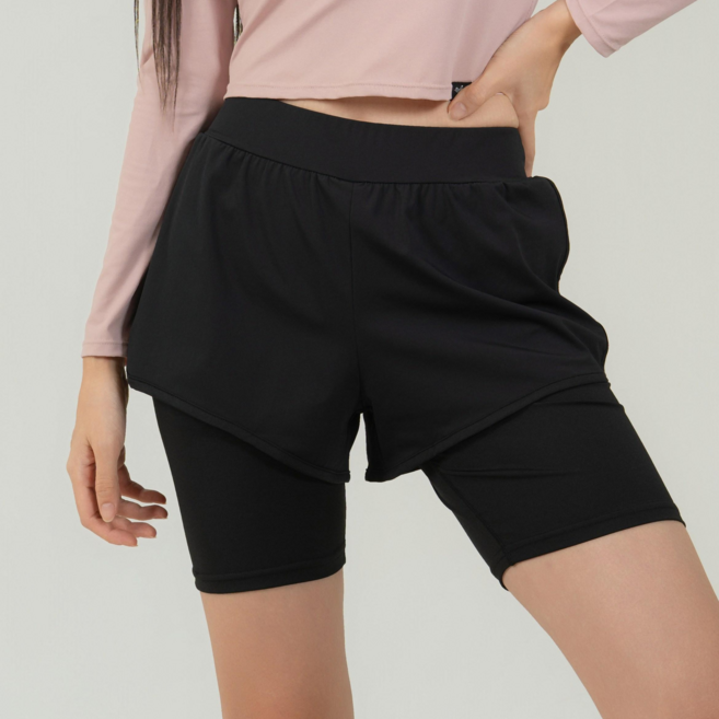 마린웨이브 바이커쇼츠 보드숏 래쉬가드 러닝 반바지 트레이닝 숏 팬츠 2 IN 1