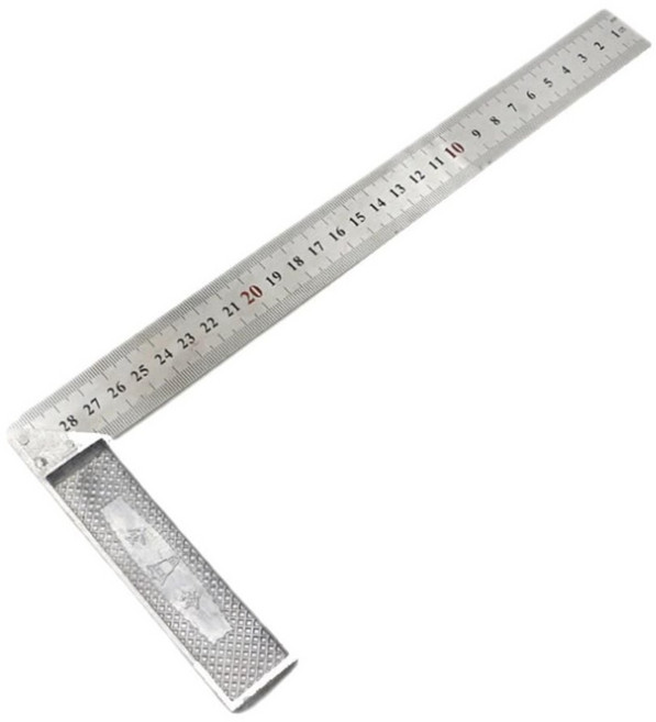 알루미늄 직각자 300mm 수평계 삼각자 목공용 위니드, 1개