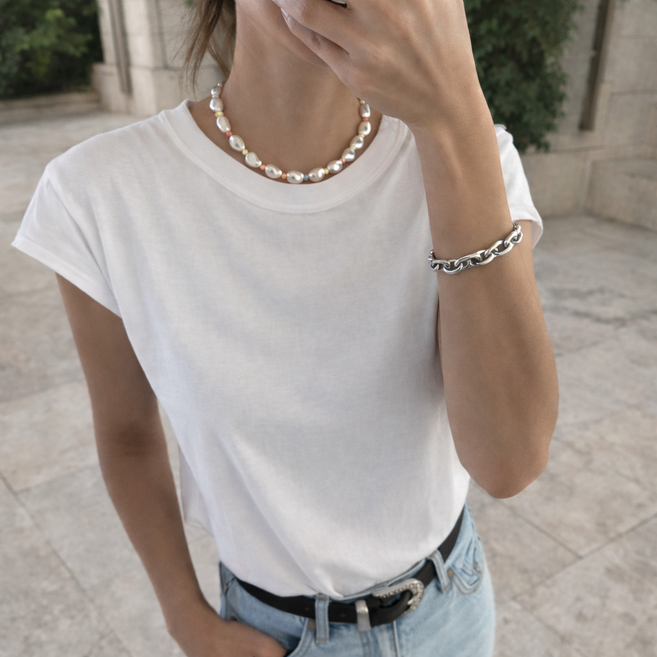 바로크 진주 네크리스 화이트펄 LERIVE (르리브)