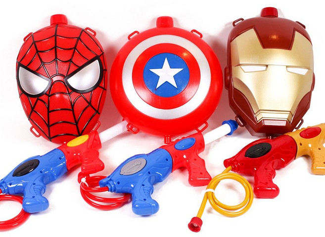 정품 마블 대형 배낭 물총 3종/워터밤 큰 대용량 가방학교 초등 유아 늘봄, 아이언맨