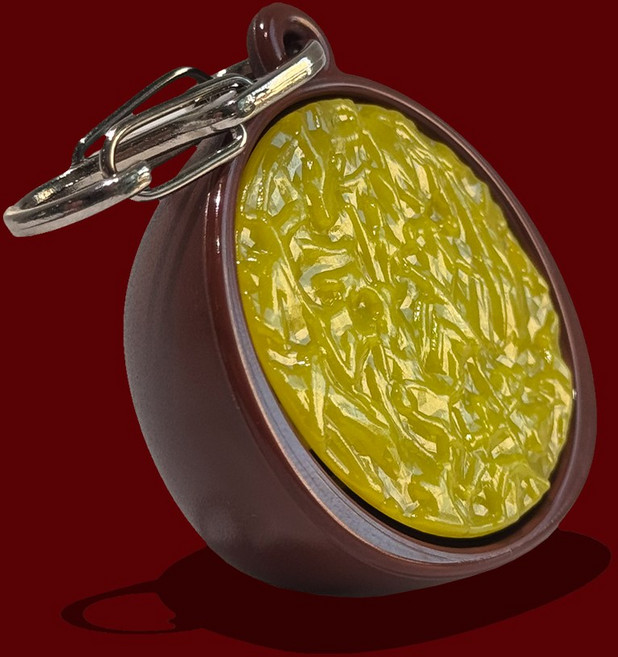 두쫀쿠 키캡 키링 키보드 클리커, 1개, 두쫀쿠 키캡 (반쪽)