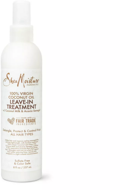 Shea Moisture 100% 버진 코코넛 오일 리브-인 트리트먼트, 237ml, 1개