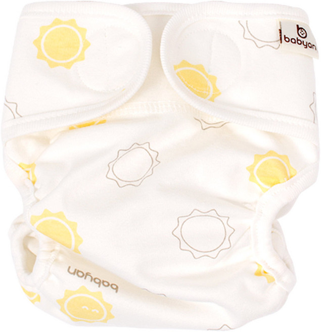 베이비앙 통풍이 잘 되는 기저귀 커버(원사이즈/입체형), 06순면 입체형 기저귀커버(신생아~15개월)희망이, 1개