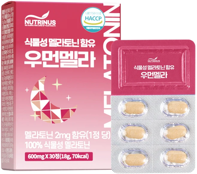 뉴트리너스 식물성 멜라토닌 함유 우먼멜라 30p, 30정, 1개 - 쿠팡