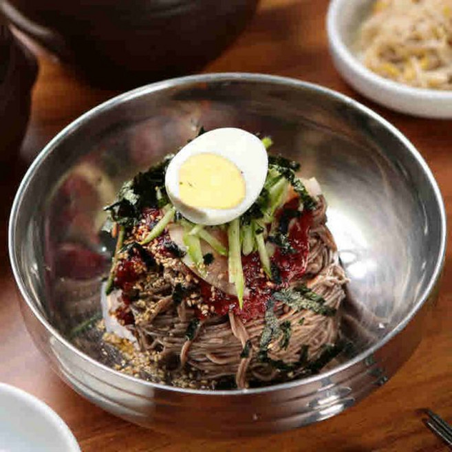 늘바른 춘천 막국수+비빔막국수 반반세트막국수2kg+동치미육수5봉+양념장40g5봉(총10인분), 10개, 200g