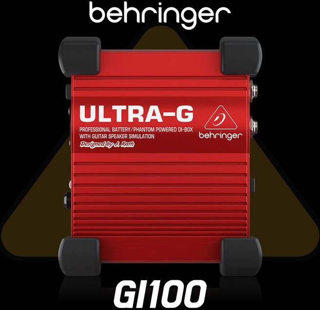 베링거 다이렉트 박스 1채널 액티브 기타 무대 공연용 DI 박스 BEHRINGER GI100