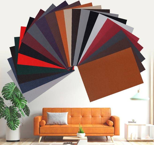 NR 인조가죽 스티커 찢어진 가죽 안마의자 보수 소파 리폼 수선 패치 시트지, 민무늬-카멜브라운