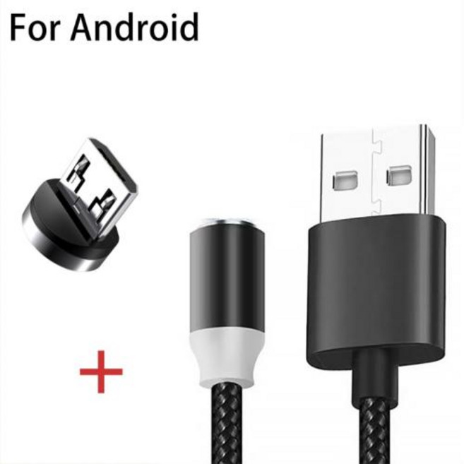 아이폰 14 13 삼성용 마그네틱 USB 고속 충전 케이블 고속 충전 데이터 와이어 코드 자석 충전기 12m 전화 케이블 3A, [05] 1set for Android, [02] 2m, 1개