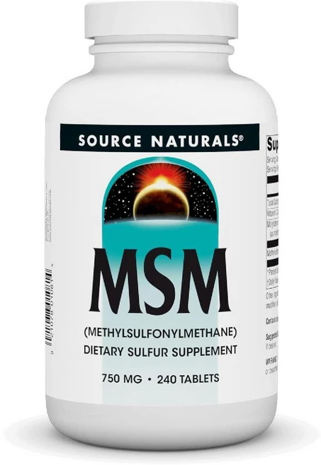 Source Naturals 소스 내추럴스 MSM 750mg 240정, 1개 - 쿠팡
